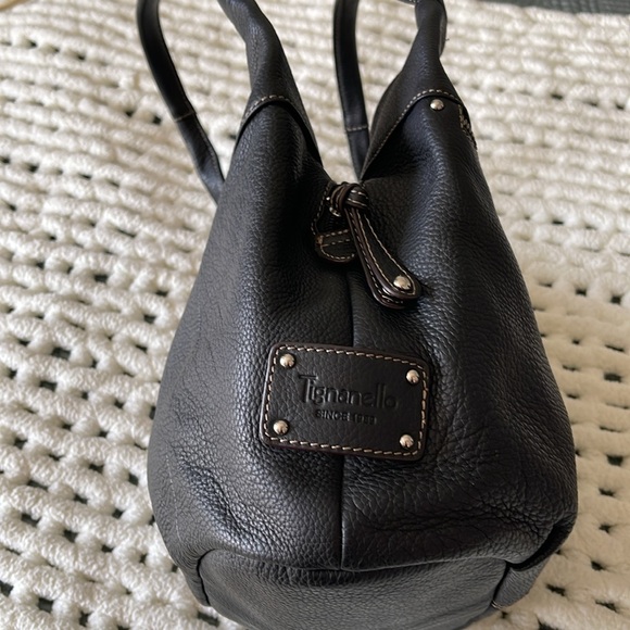 Authentic Tignanello satchel. Black leather,stunning lining. Silver hardware.EUC - Picture 4 of 12